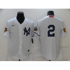 Men's New York Yankees #2 Derek Jeter White Nike Game Throwback Stitched Jersey