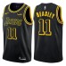 Men's Nike Los Angeles Lakers #11 Michael Beasley Swingman Black City Edition NBA Jersey