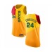 Men's Milwaukee Bucks #24 Pat Connaughton Authentic Yellow Basketball Stitched Jersey - City Edition