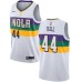 Men's Nike New Orleans Pelicans #44 Solomon Hill Swingman White NBA Jersey - City Edition