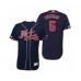 Men's 2019 Asian Heritage Month Atlanta Braves #5 Freddie Freeman Navy Chinese Flex Base Stitched Jersey