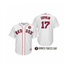 Men's Boston Red Sox 2019 Armed Forces Day #17 Nathan Eovaldi White Stitched Jersey