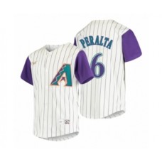 Men's Arizona Diamondbacks #6 David Peralta Nike Cream 2020 Cooperstown Collection Alternate Stitched Jersey