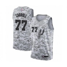 Men's San Antonio Spurs #77 DeMarre Carroll White Swingman Jersey - Earned Edition