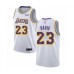 Men's Los Angeles Lakers #23 Anthony Davis Authentic White Basketball Jersey - Association Edition