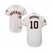 Men's Houston Astros #10 Yuli Gurriel White Home Flex Base Authentic Collection 2019 World Series Bound Baseball Stitched Jersey