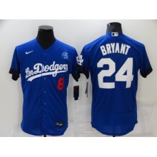 Men's Nike Los Angeles Dodgers #24 Kobe Bryant Blue Elite City Player Stitched Jersey