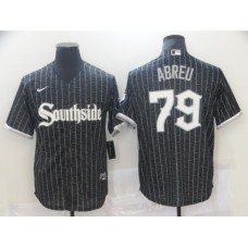 Men's Nike Chicago White Sox #79 Jose Abreu Gray Alternate Flex Base Stitched Jersey