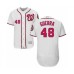 Men's Washington Nationals #48 Javy Guerra White Home Flex Base Authentic Collection Baseball Player Stitched Jersey