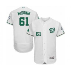 Men's Washington Nationals #61 Kyle McGowin White Celtic Flexbase Authentic Collection Baseball Player Stitched Jersey