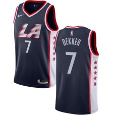 Men's Nike Los Angeles Clippers #7 Sam Dekker Swingman Navy Blue NBA Jersey - City Edition