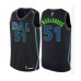 Men's Dallas Mavericks #51 Boban Marjanovic Authentic Black Basketball Stitched Jersey - City Edition