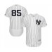 Men's New York Yankees #85 Luis Cessa White Home Flex Base Authentic Collection Baseball Player Stitched Jersey