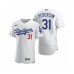 Men's Los Angeles Dodgers #31 Joc Pederson Nike White 2020 Authentic Stitched Jersey