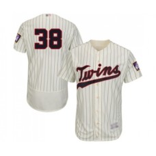 Men's Minnesota Twins #38 Blake Parker Cream Alternate Flex Base Authentic Collection Baseball Jersey