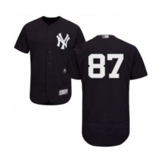 Men's New York Yankees #87 Albert Abreu Navy Blue Alternate Flex Base Authentic Collection Baseball Player Stitched Jersey