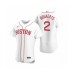 Men's Boston Red Sox #2 Xander Bogaerts Nike White Authentic 2020 Alternate Stitched Jersey