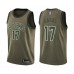 Men's Milwaukee Bucks #17 Pau Gasol Swingman Green Salute to Service Basketball Jersey