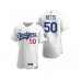 Men's Los Angeles Dodgers #50 Mookie Betts White Authentic 2020 Home Stitched Jersey