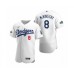 Men's Los Angeles Dodgers #8 Zach McKinstry Nike White Authentic Home Stitched Jersey