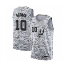 Men's San Antonio Spurs #10 Dennis Rodman White Swingman Jersey - Earned Edition