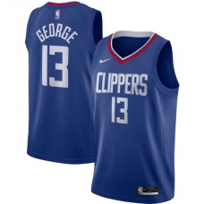 Men's LA Clippers #13 Paul George Nike Royal 2020-21 Swingman Stitched Jersey