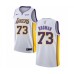 Men's Los Angeles Lakers #73 Dennis Rodman Authentic White Basketball Jersey - Association Edition