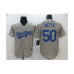 Men's Los Angeles Dodgers #50 Mookie Betts Royal Gray 2020 Cool Base Stitched Jersey