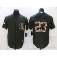 Men's Nike San Diego Padres #23 Fernando Tatis Jr.Green Game Salute to Service Baseball Stitched Jersey