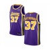 Men's Los Angeles Lakers #37 Kostas Antetokounmpo Authentic Purple Basketball Stitched Jersey - Statement Edition