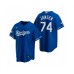 Men's Los Angeles Dodgers #74 Kenley Jansen Royal 2020 World Series Champions Replica Stitched Jersey