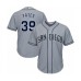 Men's San Diego Padres #39 Kirby Yates Replica Grey Road Cool Base Baseball Jersey