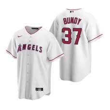 Men's Nike Los Angeles Angels #37 Dylan Bundy White Home Stitched Baseball Jersey