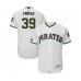 Men's Pittsburgh Pirates #39 Dave Parker White Alternate Authentic Collection Flex Base Baseball Jersey