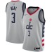 Men's Washington Wizards #3 Bradley Beal Nike Gray 2020-21 Swingman Player Stitched Jersey