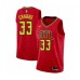 Men's Atlanta Hawks #33 Allen Crabbe Authentic Red Basketball Stitched Jersey Statement Edition