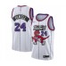 Men's Toronto Raptors #24 Norman Powell Authentic White Hardwood Classics Basketball Stitched Jersey