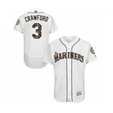 Men's Seattle Mariners #3 J.P. Crawford Authentic White 2016 Memorial Day Fashion Flex Base Baseball Player Stitched Jersey