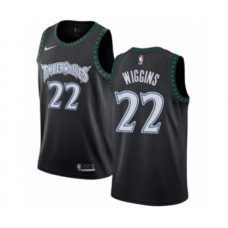 Men's Nike Minnesota Timberwolves #22 Andrew Wiggins Swingman Black Hardwood Classics Jersey