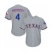 Men's Texas Rangers #4 Dak Prescott Replica Grey Road Cool Base Baseball Jersey