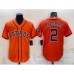 Men's Houston Astros #2 Alex Bregman Orange With Patch Stitched MLB Cool Base Nike Jersey