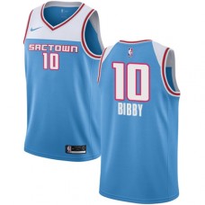 Men's Nike Sacramento Kings #10 Mike Bibby Swingman Blue NBA Jersey - 2018 19 City Edition