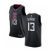 Men's Los Angeles Clippers #13 Paul George Authentic Black Basketball Jersey Statement Edition