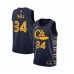 Men's Cleveland Cavaliers #34 Tyrone Hill Swingman Navy Basketball Stitched Jersey - 2019 20 City Edition