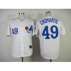 Mitchell And Ness Expos #49 Warren Cromartie White Throwback Stitched Baseball Jersey