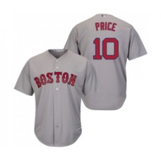 Men's Boston Red Sox #10 David Price Replica Grey Road Cool Base Baseball Jersey