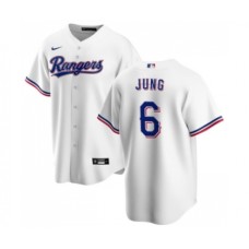 Men's Texas Rangers #6 Josh Jung White Cool Base Stitched Baseball Jersey