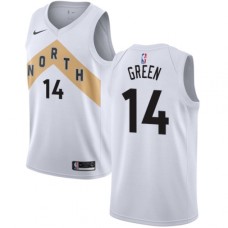 Men's Nike Toronto Raptors #14 Danny Green Swingman White NBA Jersey - City Edition