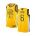 Men's Golden State Warriors #6 Nick Young Yellow Swingman 2019 Basketball Finals Bound Jersey - Earned Edition