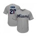 Men's Miami Marlins #20 Wei-Yin Chen Replica Grey Road Cool Base Baseball Jersey